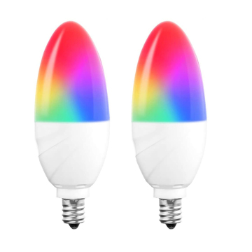 LOHAS 5W E12/E14 Dimmable RGBW LED Bulb with Remote for Christmas Party