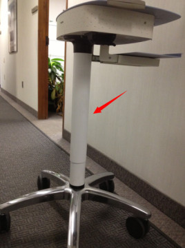Pneumatic/Air-Operated Height Adjustable Gas Spring for Medical Trolley