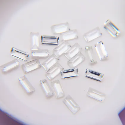Sri Lankan Natural White Sapphire Rectangular Loose Stone