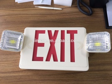 Modern Battery Backup Wall Mount Emergency Safety Lights LED Red Green Emergency Exit Sign Made In China
