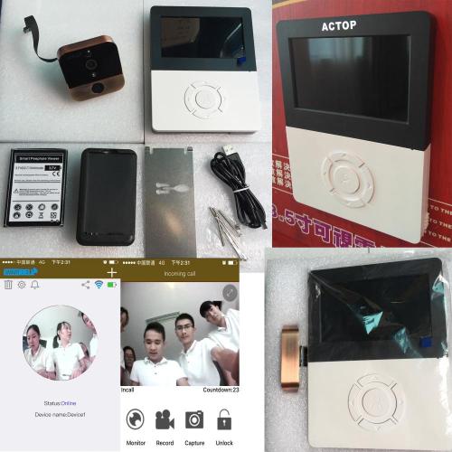 4,5 inch met APP Wifi Video Doorbell Camera