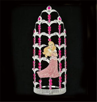 20 Ροζ Ροζ Rhinestone Ομορφιά Princess Crown Queen