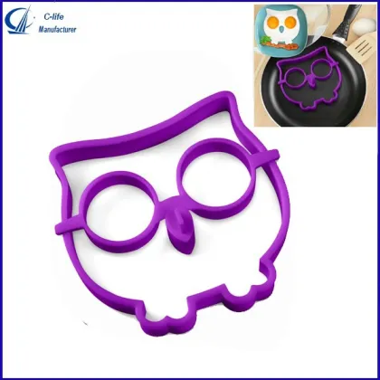 Silicone Owl Shaped Egg Mold Mould Novelty Cooking Ring Lovely fun