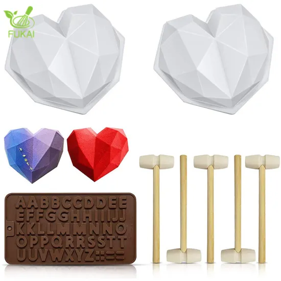 RTS Wholesale Love Heart Shape Mousse Cake Silicone Mould - Food Grade