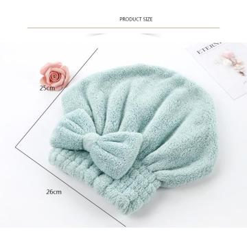 Thickened coral hair towel bath cap