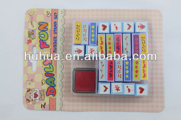 interesting blister square plastic children stamp