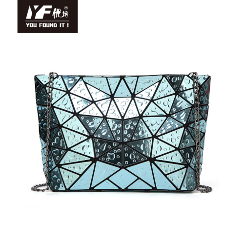 Pu Makeup Bag Geometric waterdrop chain handbag for women makeup bag Factory