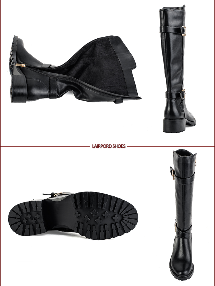 rubber sole leather material high quality boots