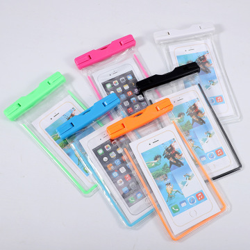 Waterproof Fluorescent PVC Touch Screen Case for iPhone at Beach