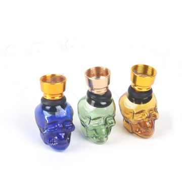 Alibaba Creative new  handmade mask shape glass smoking pipe tobacco pipe wholesale