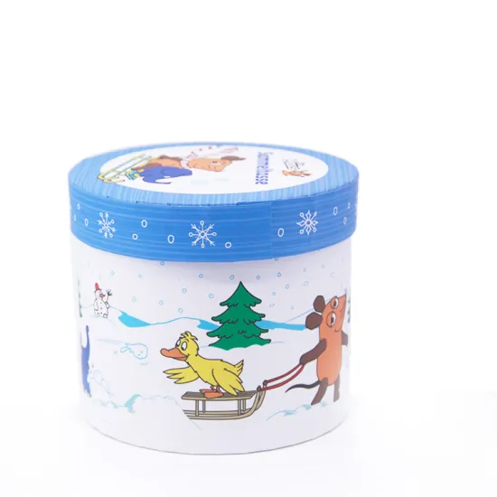 Personalized Circular Christmas Gift Box with Custom Logo