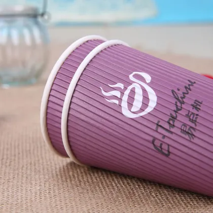2014 7oz (200ml) disposable costa coffee paper cup blue ripple paper cups
