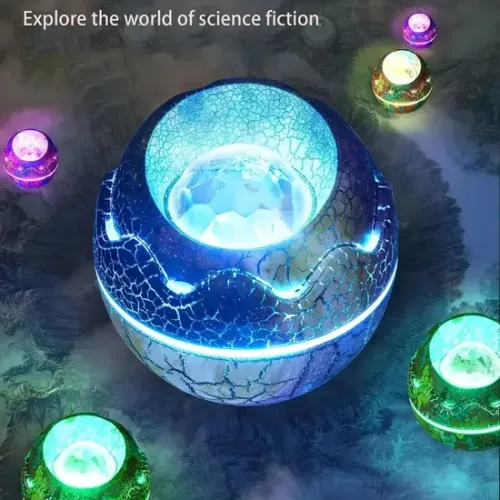 Белый шум Bluetooth Dinosaur Egg Star Projection Lamp