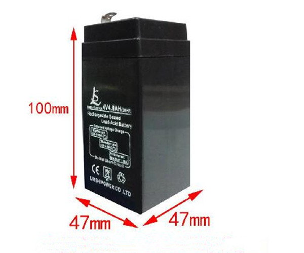 Storage Batteries 4V 4AH rechargeable lead acid battery storage battery small toy car battery 47x47x100mm free shipping