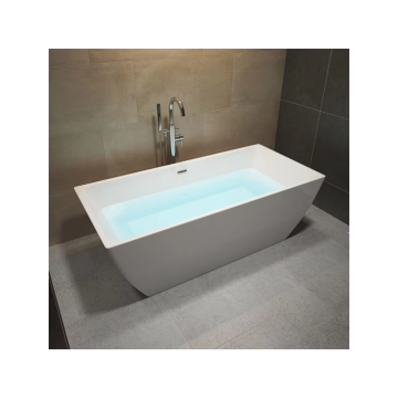 Modern 1700mm Rectangular Acrylic Free-Standing Soaking Bathtub for Hotels