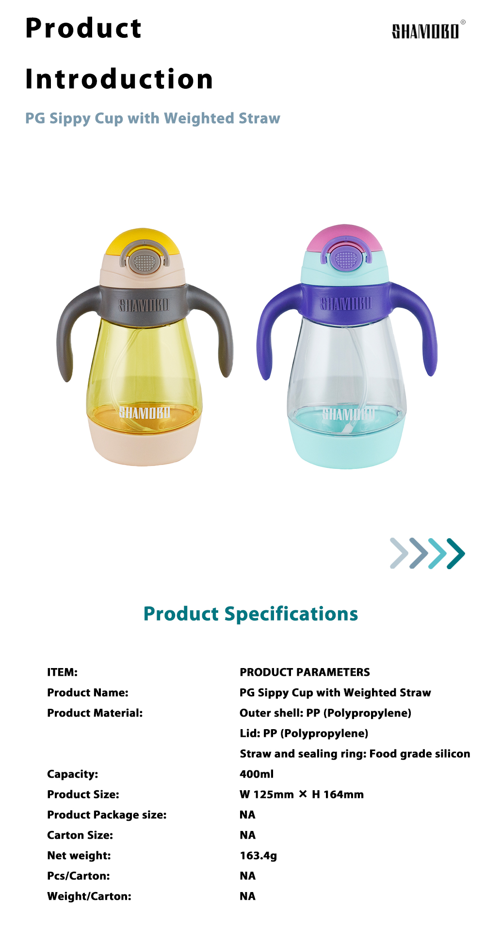 PG Sippy Cup with Weighted Straw X