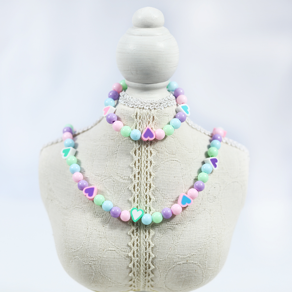 Multicolor Love Soft Pottery Chain Sieraden Set