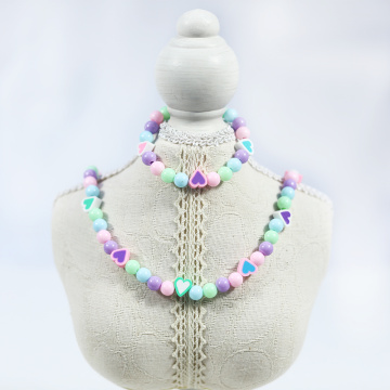 Multicolor Love Soft Pottery Chain Sieraden Set