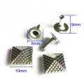 10mm Silver Tone Dots Pyramid Rivets Studs