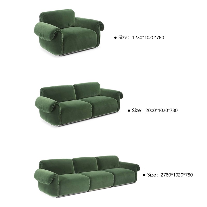 Modern Green Fabric Sofa