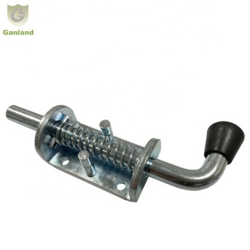 GL-14125 Steel Barrel Spring Loaded Bolt Gate Latch - Dia 12mm