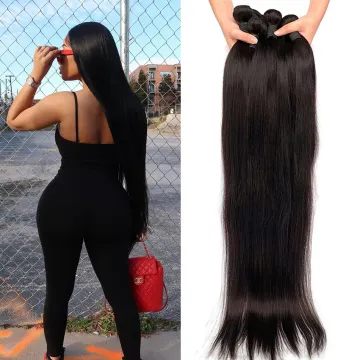 28 30 inches Brazilian Straight Human Hair Bundles Cheap Natural Color Remy Cuticle Aligned Human Hair Weave Bundles Extensions