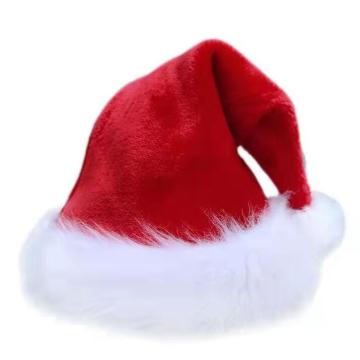 2023 Cheap Christmas Party Decoration: Fur Soft Hats & Santa Hat Supply for Adults and Children