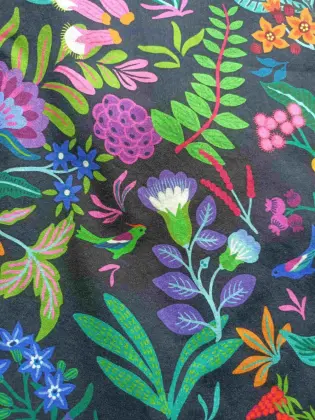 Men`s Cotton Shirt in Tropical Floral Print