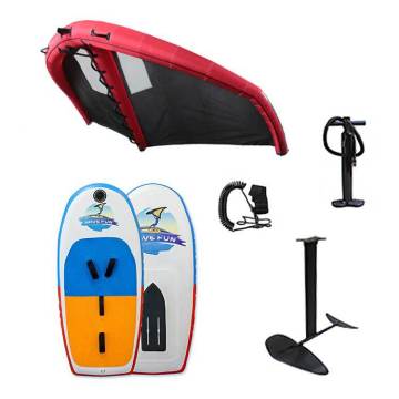 Koolstofsurfset: kite, opblaasbare surfplank en windfoilset