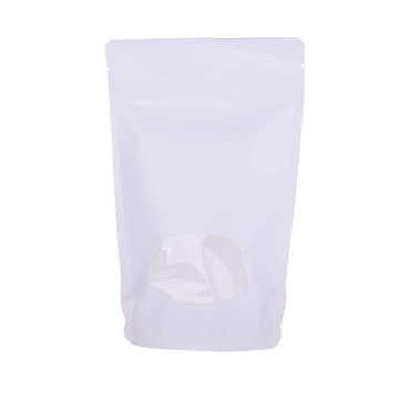 Stand-up kraft pouch ziplock bag with window