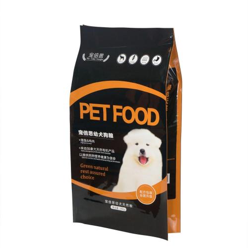 Selo de calor personalizado saco do alimento do cão do cão do guset com janela
