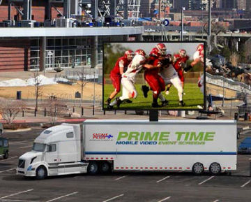 P16 Dip 2r1g1b Traffic Truck Mounted Led Screens , Static Current High Resolution