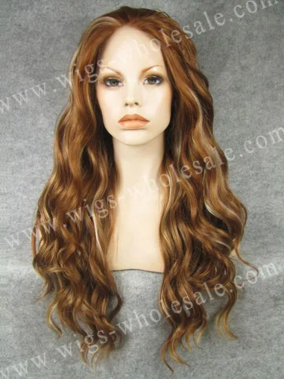 Synthetic lace front wig body waveavailable blonde highlight drag queen wig