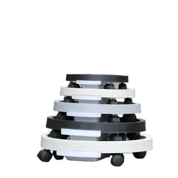 30-50 cm Plastic Round Flower Pot Tray Caddy with Wheels and Drawer