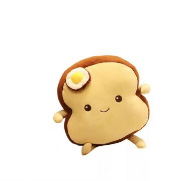Cute toast and egg bun stuffed animal