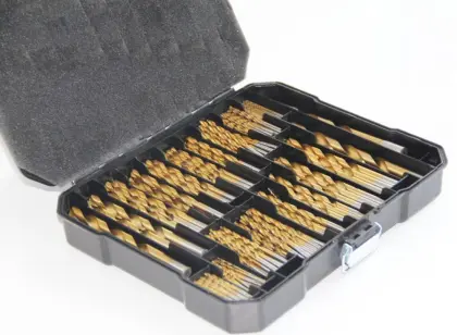 230pcs tin-coated drill bit set