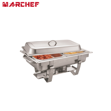 Pemanasan makanan server prasmanan stainless stainless - hidangan gabungan mewah