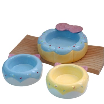 Cute Cat Ceramic Bowls for Food and Water