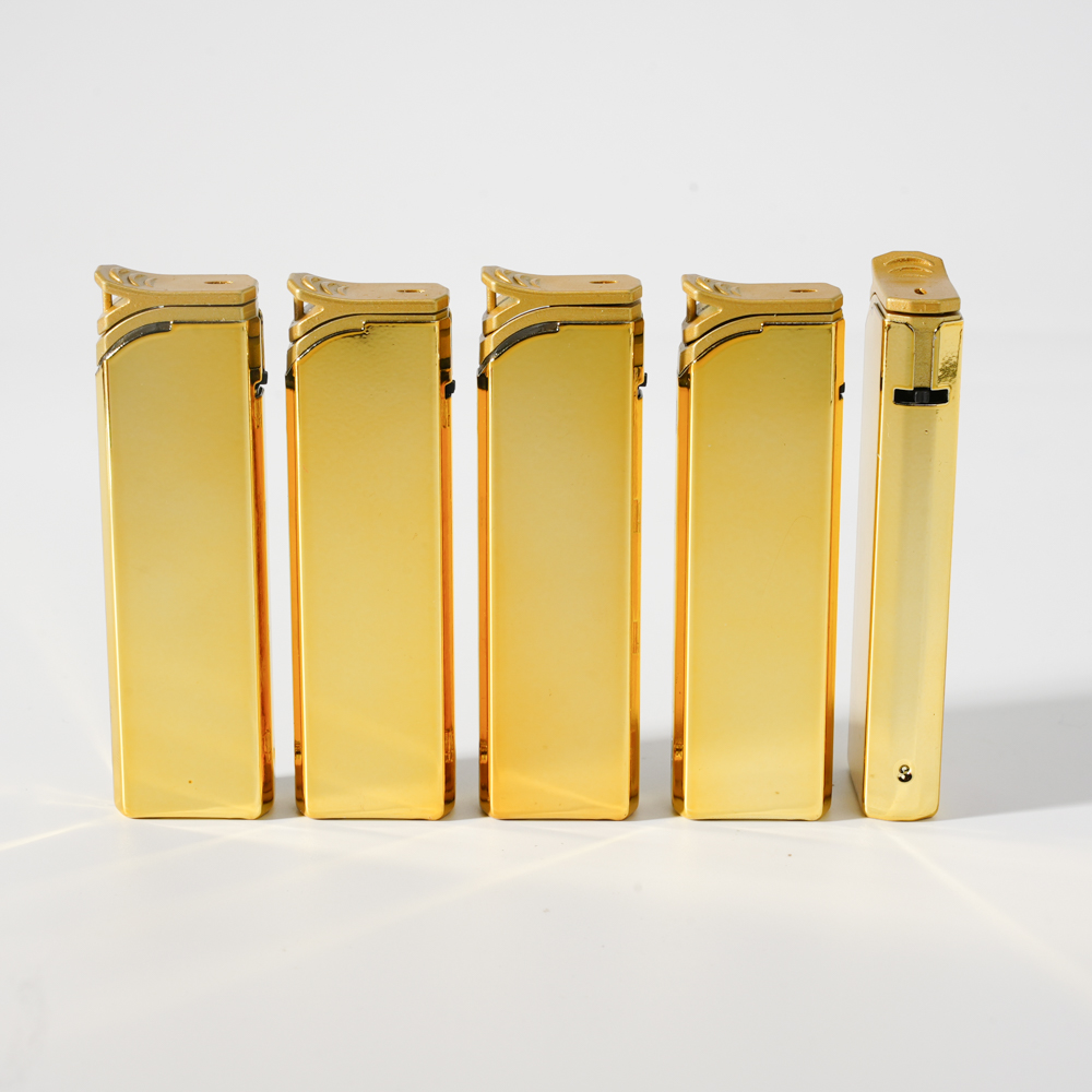 Angled Ignition Cool Lighter with Metal Cover