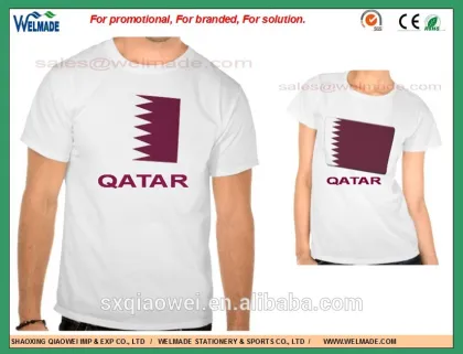Qatar national day T-shirt/promotional t-shirt/ flag t-shirt/custom T-shirt