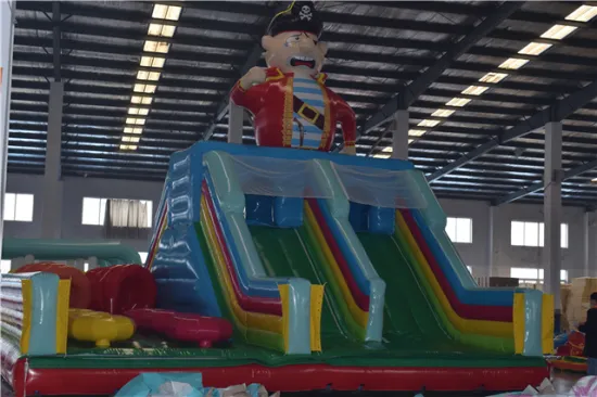 Outdoor dual lane inflatable bounce house combo commercial