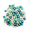 Assorted turquoise christmas plastic beads jewelry making