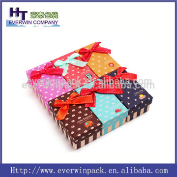 wholesale factory price cute carboard packaging box with bowknot for gift