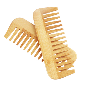 Wholesale 100% Natural Wood Bamboo Comb with Customizable Logo - Biodegradable Wide Tooth Comb