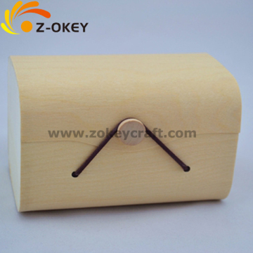 new product Natural wood box with a button for packing gift