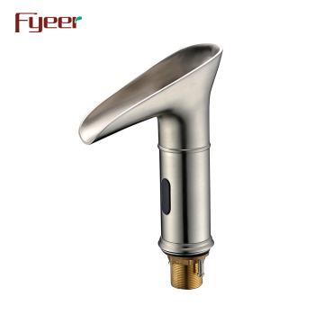 Firenzi Brushed Hydro Power Waterfall LED Sensor Basin Faucet