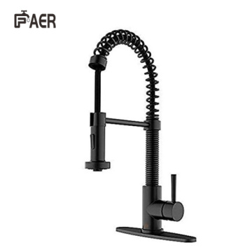 Moldista de latón Multifuncional Cocina Down Faucet negro