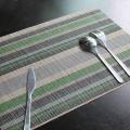 Placemats với hỗn hợp của hai màu sắc, làm bằng vải dệt Vinyl