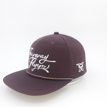 Aangepaste waterbestendige stof geborduurd logo sporthoeden en snapback caps voor mannen