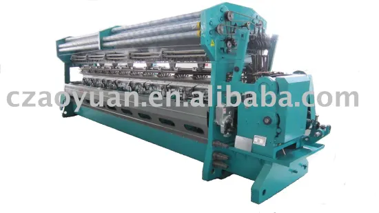 Plastic fruit bag warp knitting machine
